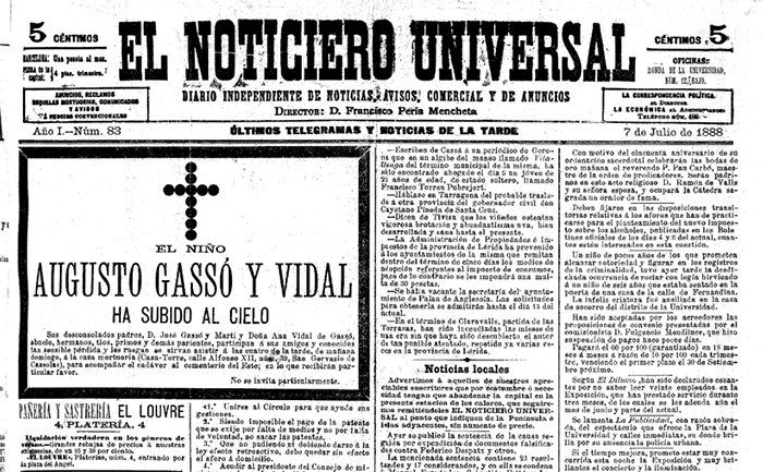 Ya se puede consultar en línea todo el diario barcelonés 'El Noticiero universal'