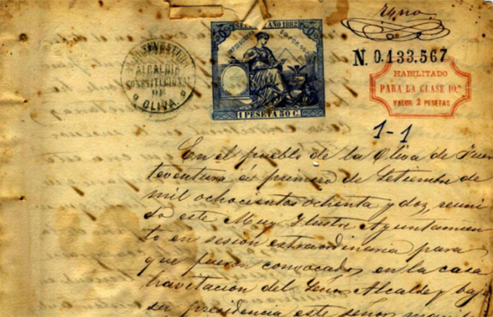 La Oliva digitaliza y publica sus actas municipales que datan desde el año 1882